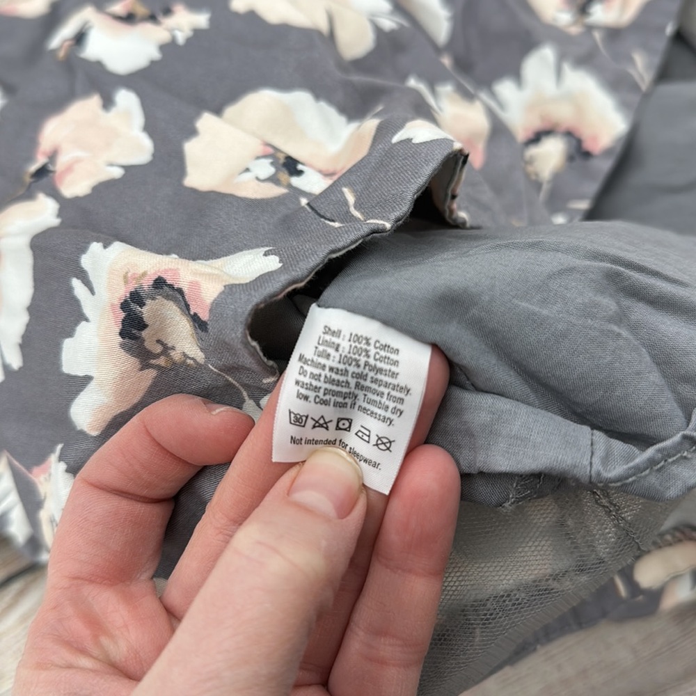 Janie and Jack Grey Cream and Pink Peter Pan Collar Dress w/ Tulle Linin… - Picture 8 of 8